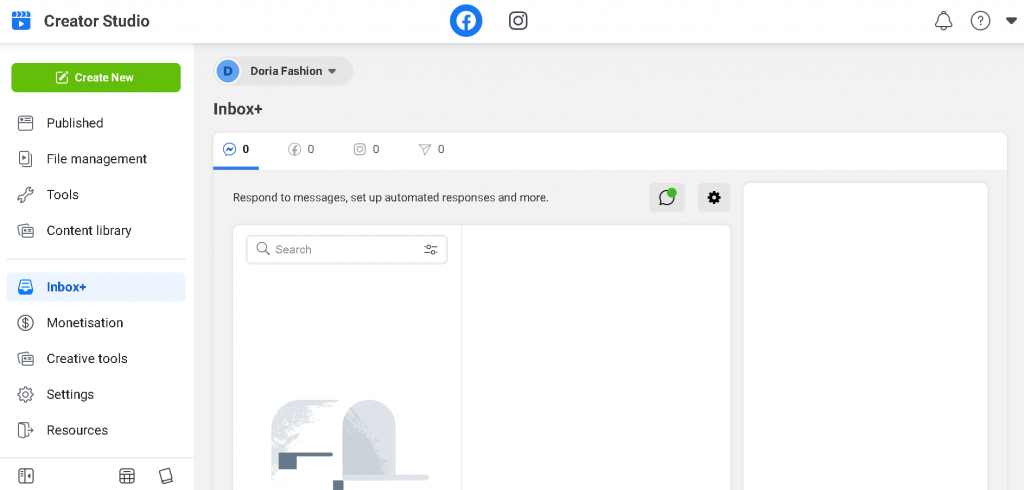 Facebook Creator Studio Inbox